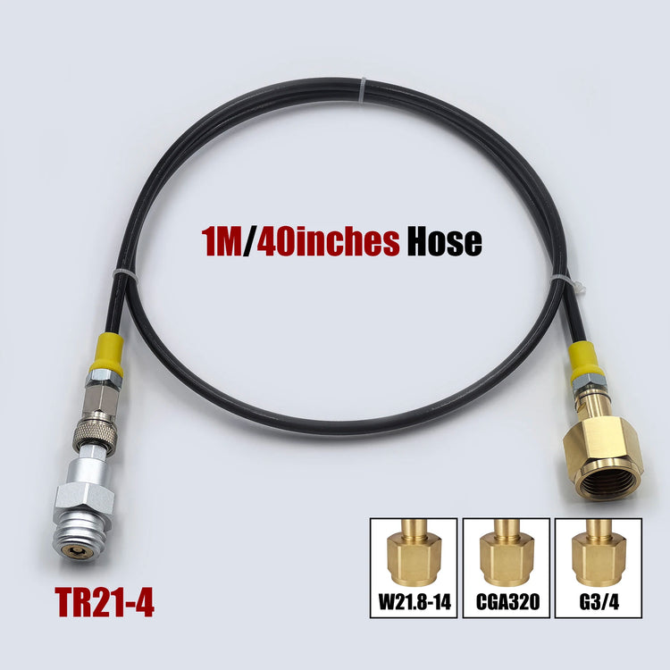 Soda Maker Accessories To External CO2 Tank Adapter Kit with Quick Disconnect Connector W21.8-14 G3/4 CGA320