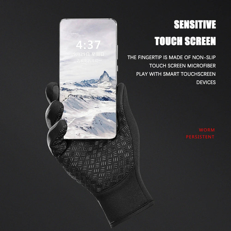 Winter Men's Gloves Warm Touchscreen Sport Fishing Splash-proof Skiing Cycling Snowboard Nonslip Zipper Women Gloves