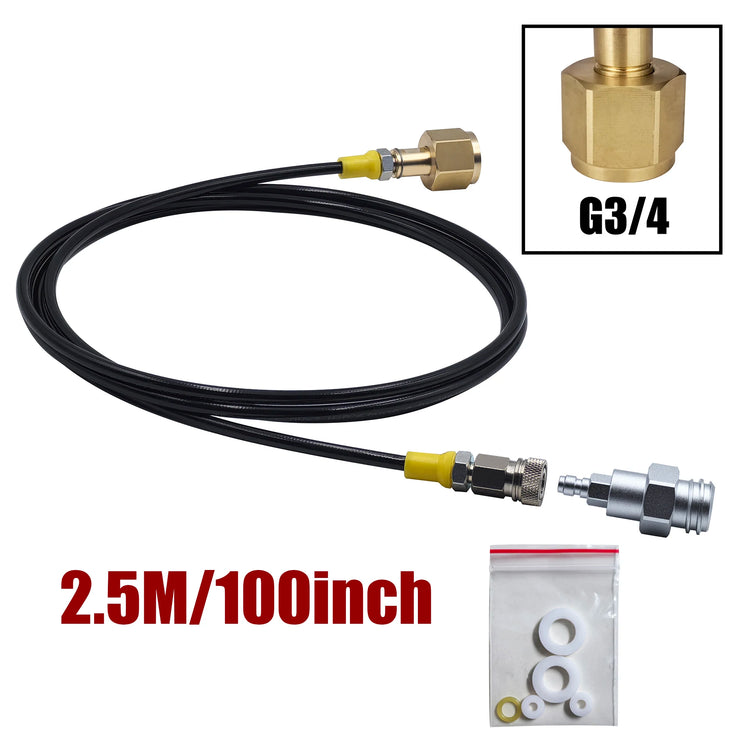 Soda Maker Accessories To External CO2 Tank Adapter Kit with Quick Disconnect Connector W21.8-14 G3/4 CGA320