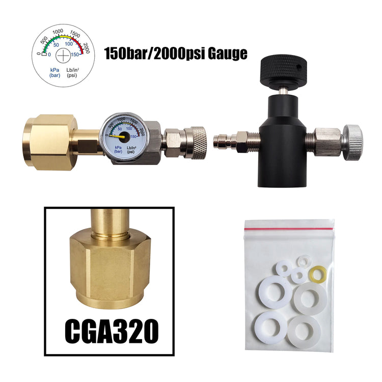 Soda Water Accessory Sparking Water Maker Cylinder Tank CO2 Filling Station Refill Adapter Connector W21.8-14 or G3/4 or CGA320