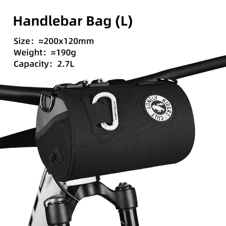 ULAC Multifunctional Bicycle Handlebar Bag 1.1/1.5/2.7L Large Capacity  Waterproof Portable Shoulder Bag Cycling Accessories