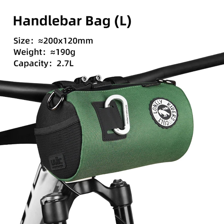 ULAC Multifunctional Bicycle Handlebar Bag 1.1/1.5/2.7L Large Capacity  Waterproof Portable Shoulder Bag Cycling Accessories