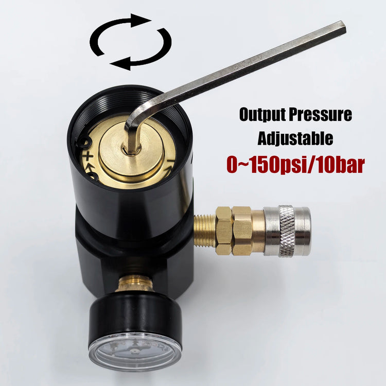 HPA Air Portable Micro CO2 Regulator Low Pressure Regulator 0-150psi American Standard Adapter Accessories for Pneumatic Tools